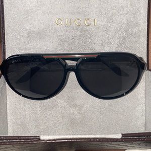 Gucci Black Aviator Sunglasses